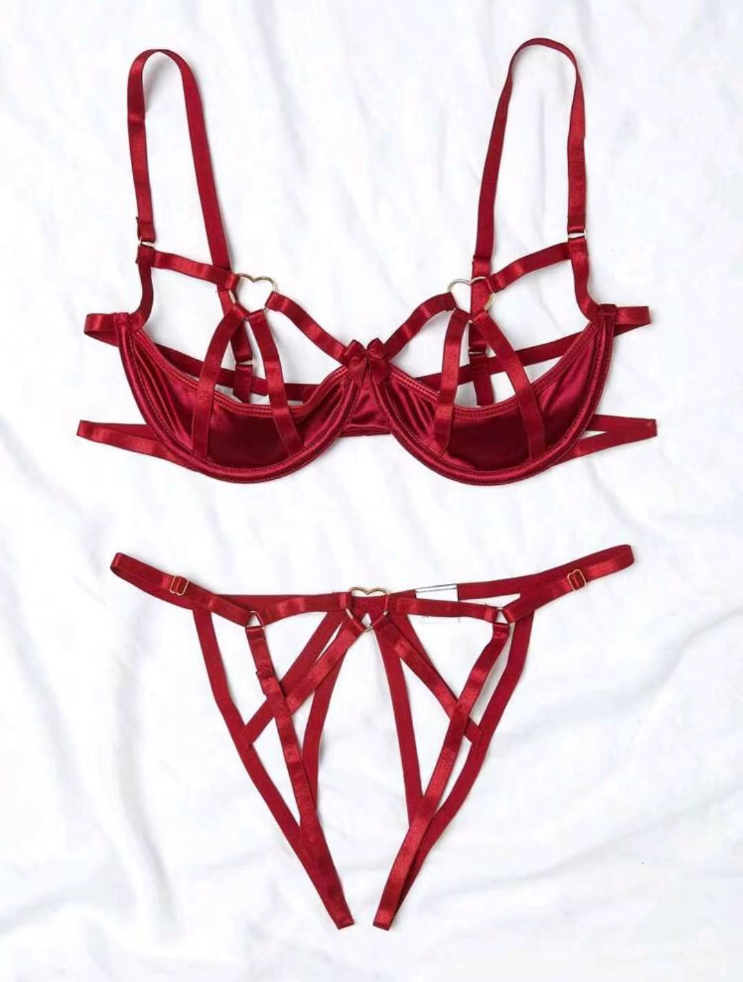 Cut Out Underwire Lingerie Set